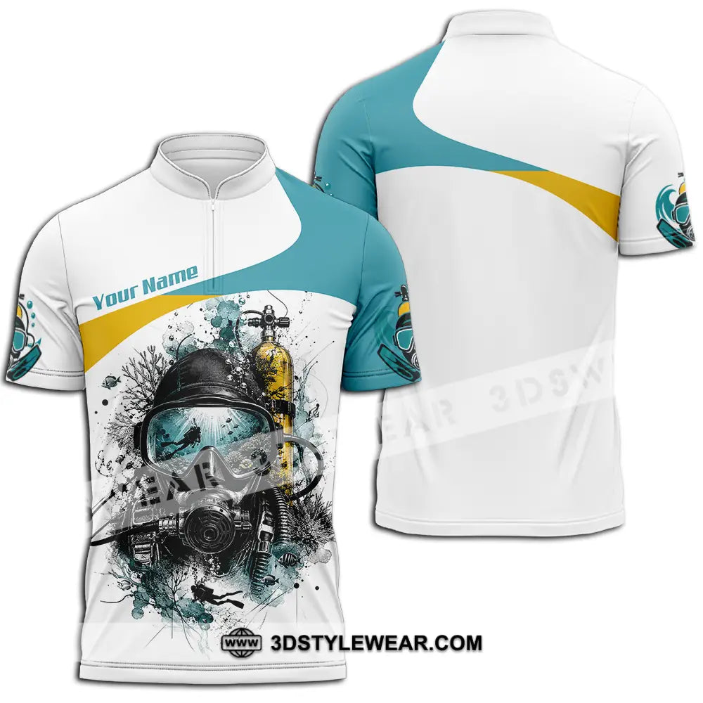 Unisex Shirt - Custom Diving Shirt - Zipper Polo Shirt / S - T-shirt