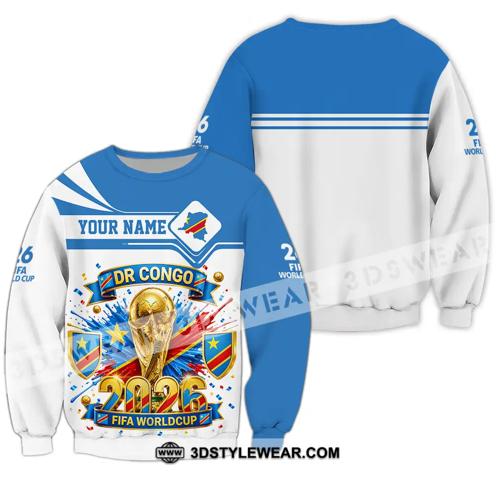 Unisex Shirt - Custom Dr Congo World Cup 2026 3D Shirt - Long Sleeve / S - T-shirt
