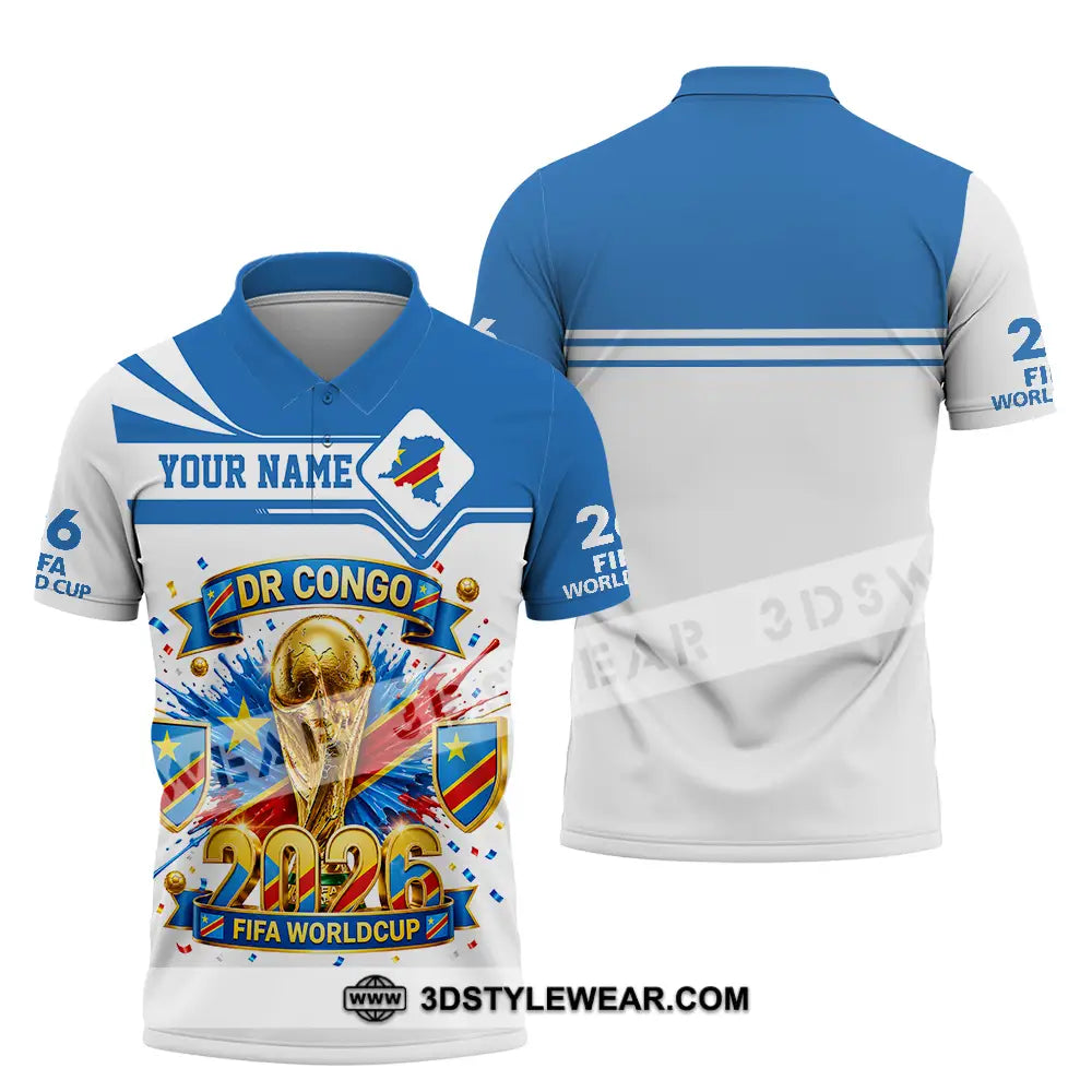 Unisex Shirt - Custom Dr Congo World Cup 2026 3D Shirt - Polo Shirt / S - T-shirt