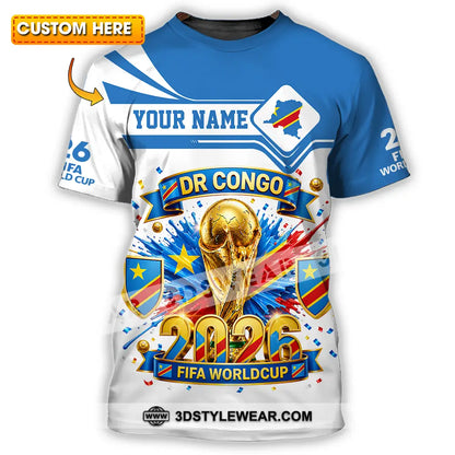 Unisex Shirt - Custom Dr Congo World Cup 2026 3D Shirt - T-shirt