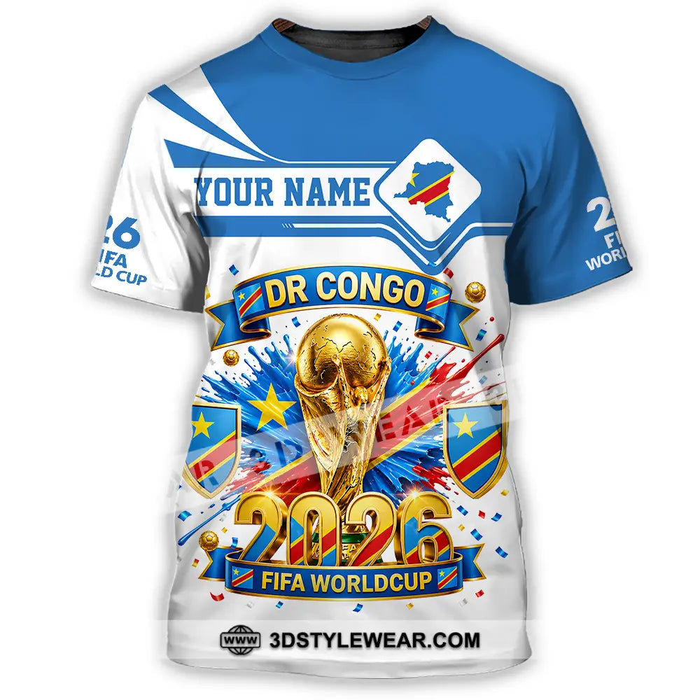 Unisex Shirt - Custom Dr Congo World Cup 2026 3D Shirt - T-Shirt / S - T-shirt