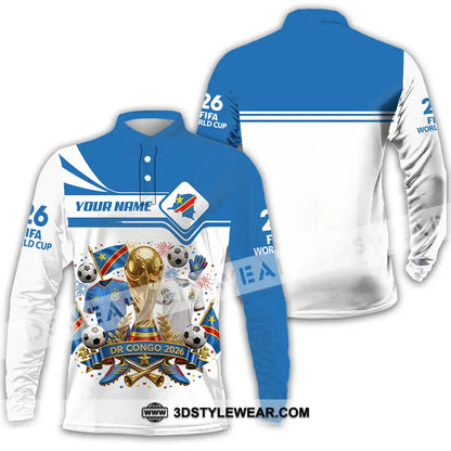 Unisex Shirt - Custom Dr Congo World Cup 2026 Shirt - Long Sleeve Polo / S - T-shirt