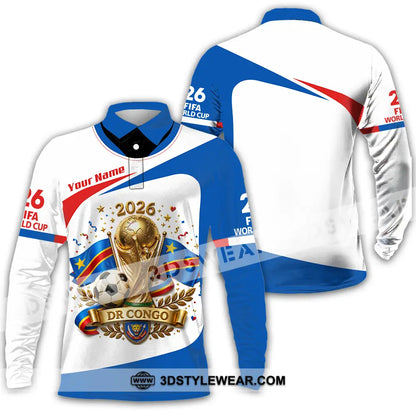 Unisex Shirt - Custom Dr Congo World Cup 2026 Shirt - Long Sleeve Polo / S - T-shirt
