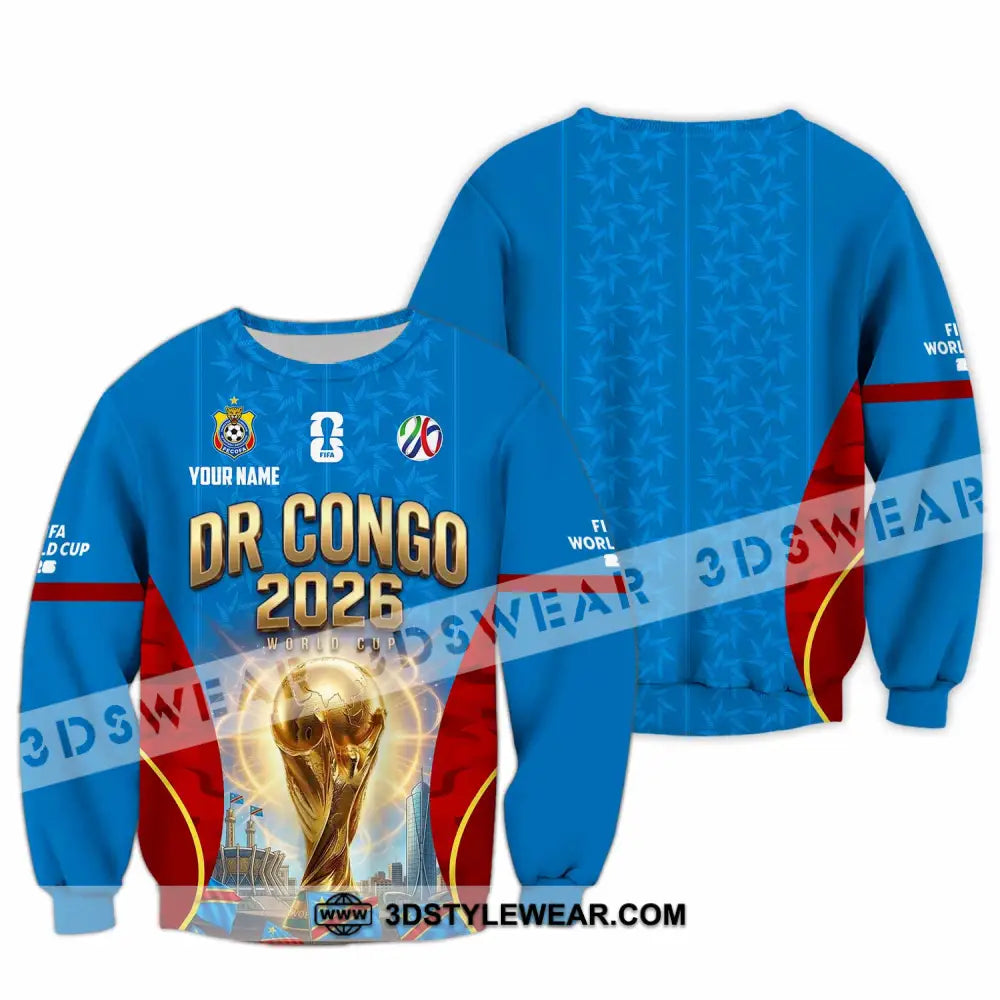 Unisex Shirt - Custom Dr Congo World Cup 2026 Shirt - Long Sleeve / S - T-shirt
