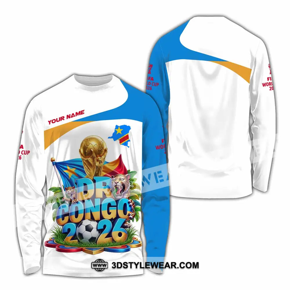 Unisex Shirt - Custom Dr Congo World Cup 2026 Shirt - Long Sleeve Shirt / S - T-shirt