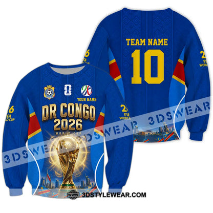Unisex Shirt - Custom Dr Congo World Cup 2026 Shirt - Long Sleeve / S - T-shirt