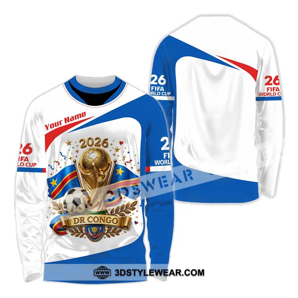 Unisex Shirt - Custom Dr Congo World Cup 2026 Shirt - Long Sleeve Shirt / S - T-shirt