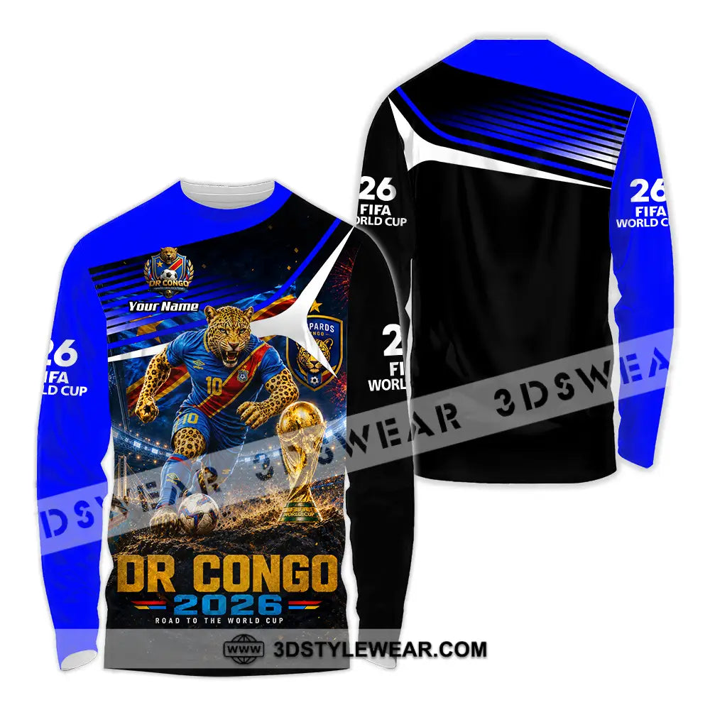 Unisex Shirt - Custom Dr Congo World Cup 2026 Shirt - Long Sleeve Shirt / S - T-shirt