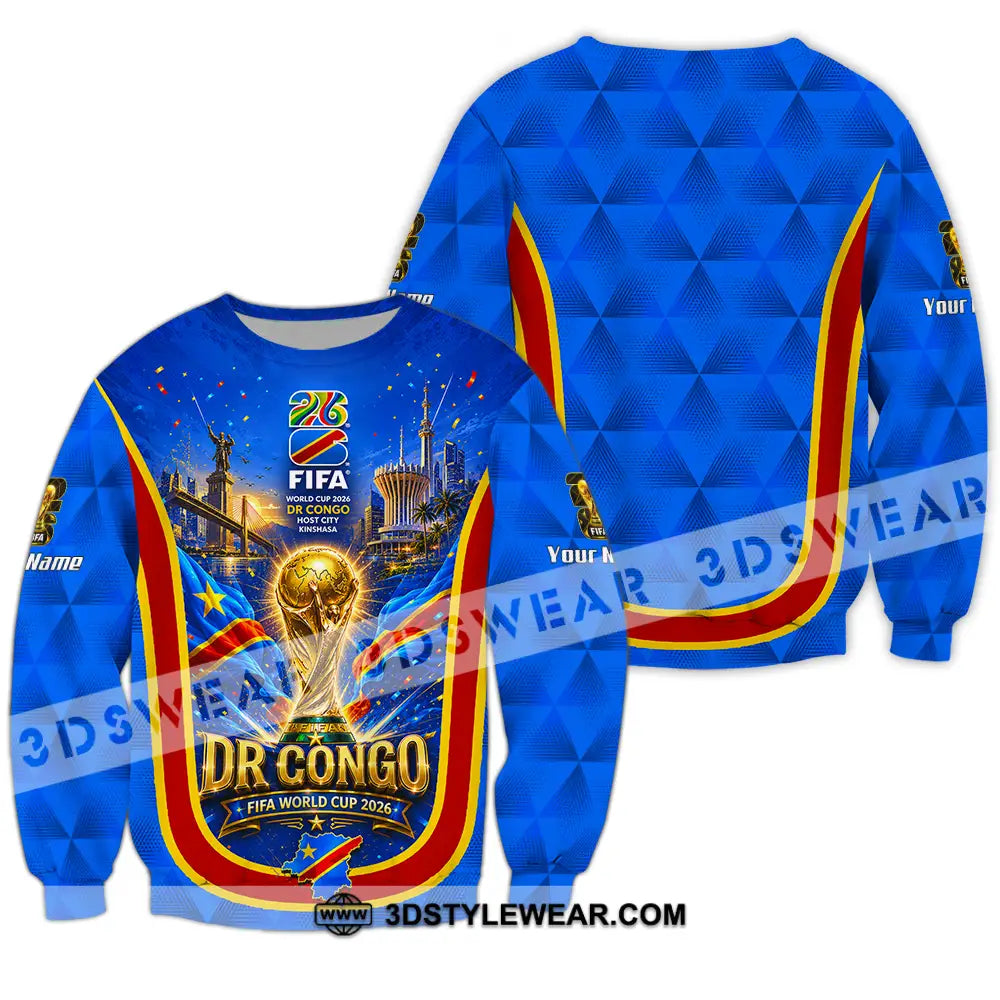 Unisex Shirt - Custom Dr Congo World Cup 2026 Shirt - Long Sleeve / S - T-shirt