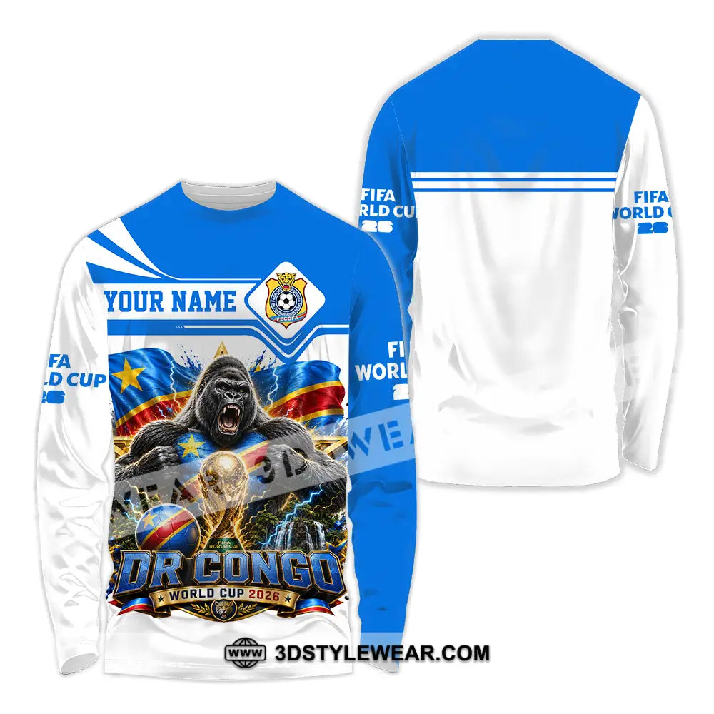 Unisex Shirt - Custom Dr Congo World Cup 2026 Shirt - Long Sleeve Shirt / S - T-shirt