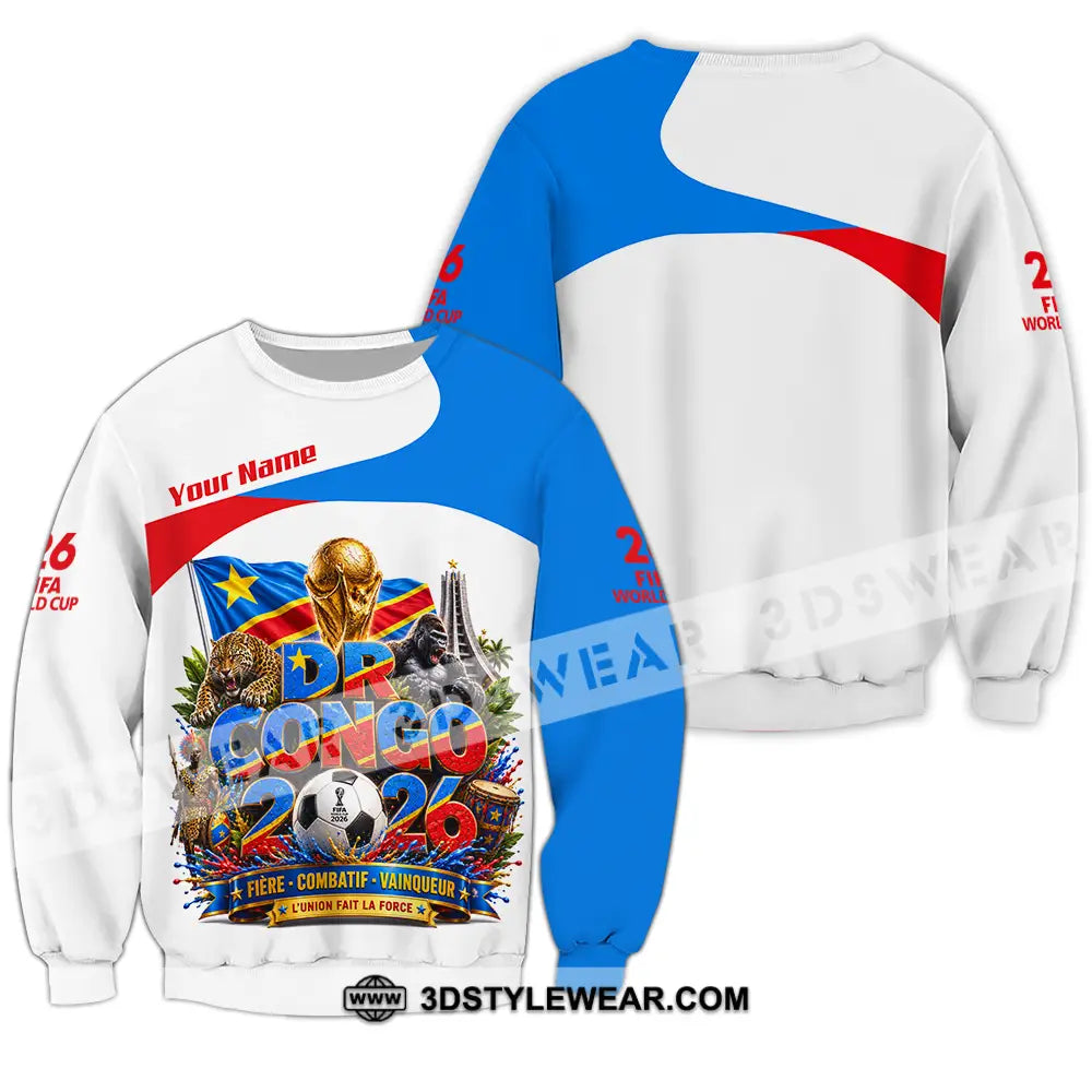 Unisex Shirt - Custom Dr Congo World Cup 2026 Shirt - Long Sleeve / S - T-shirt