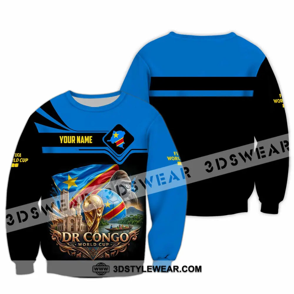 Unisex Shirt - Custom Dr Congo World Cup 2026 Shirt - Long Sleeve / S - T-shirt