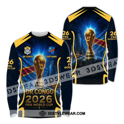 Unisex Shirt - Custom Dr Congo World Cup 2026 Shirt - Long Sleeve Shirt / S - T-shirt
