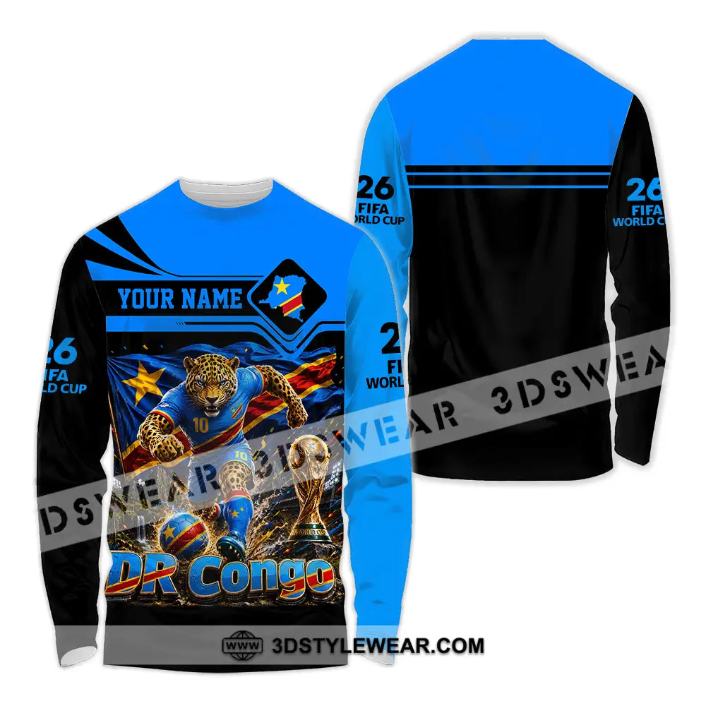Unisex Shirt - Custom Dr Congo World Cup 2026 Shirt - Long Sleeve Shirt / S - T-shirt