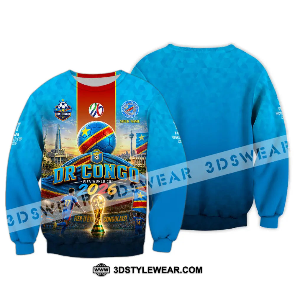 Unisex Shirt - Custom Dr Congo World Cup 2026 Shirt - Long Sleeve / S - T-shirt