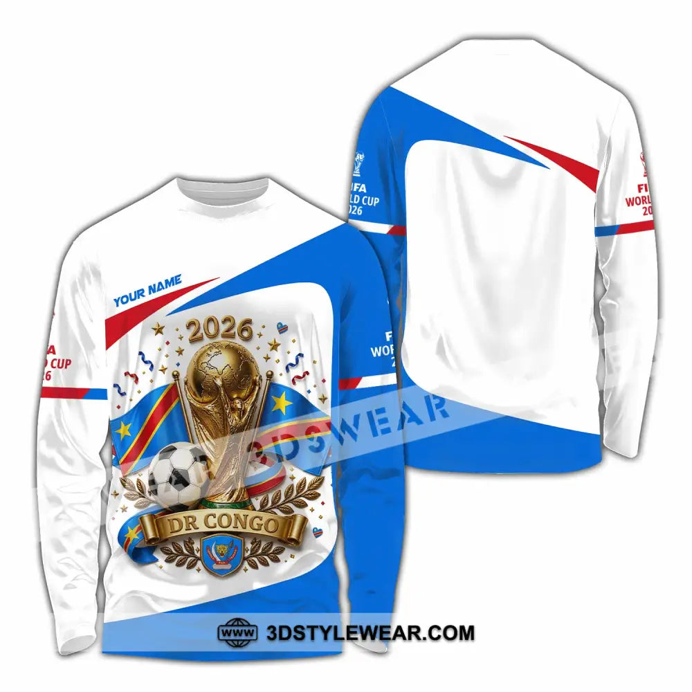 Unisex Shirt - Custom Dr Congo World Cup 2026 Shirt - Long Sleeve Shirt / S - T-shirt