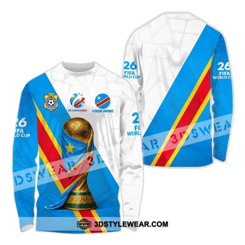 Unisex Shirt - Custom Dr Congo World Cup 2026 Shirt - Long Sleeve Shirt / S - T-shirt