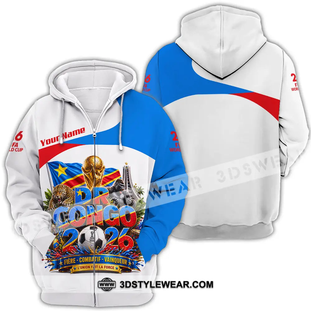 Unisex Shirt - Custom Dr Congo World Cup 2026 Shirt - Zipper Hoodie / S - T-shirt