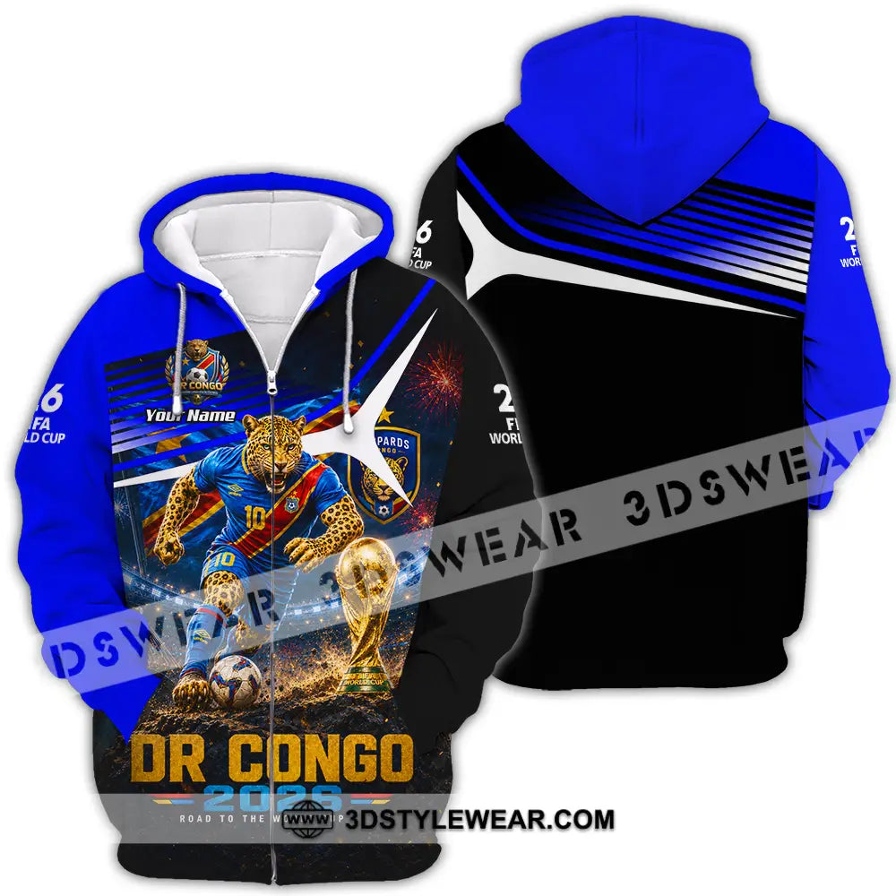 Unisex Shirt - Custom Dr Congo World Cup 2026 Shirt - Zipper Hoodie / S - T-shirt