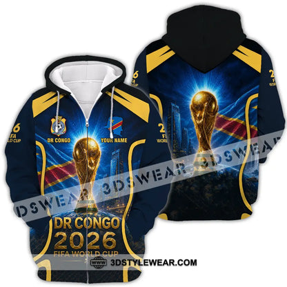 Unisex Shirt - Custom Dr Congo World Cup 2026 Shirt - Zipper Hoodie / S - T-shirt