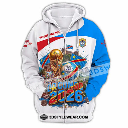 Unisex Shirt - Custom Dr Congo World Cup 2026 Shirt - Zipper Hoodie / S - T-shirt