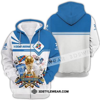 Unisex Shirt - Custom Dr Congo World Cup 2026 Shirt - Zipper Hoodie / S - T-shirt