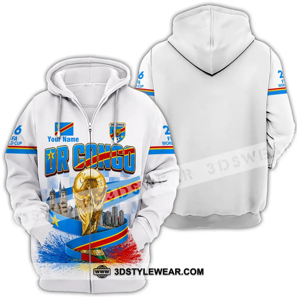 Unisex Shirt - Custom Dr Congo World Cup 2026 Shirt - Zipper Hoodie / S - T-shirt