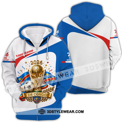 Unisex Shirt - Custom Dr Congo World Cup 2026 Shirt - Zipper Hoodie / S - T-shirt