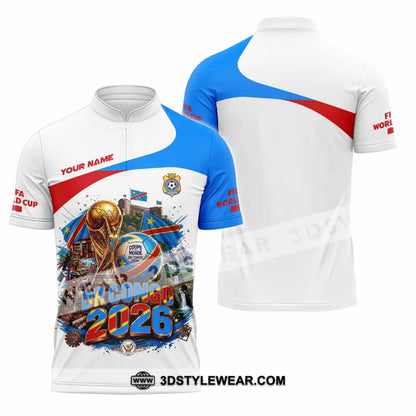 Unisex Shirt - Custom Dr Congo World Cup 2026 Shirt - Zipper Polo Shirt / S - T-shirt