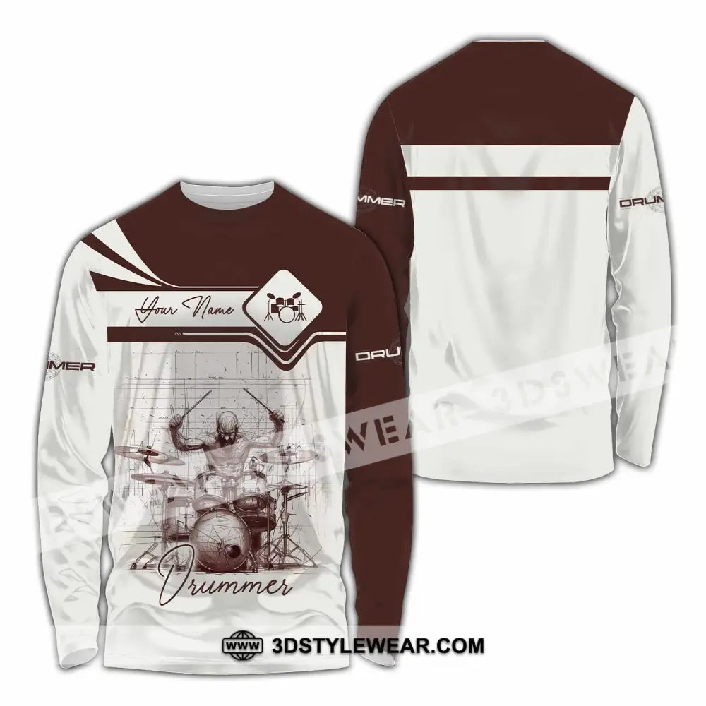 Unisex Shirt - Custom Drummer Shirt - Long Sleeve Shirt / S - T-shirt