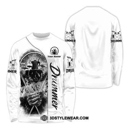 Unisex Shirt - Custom Drummer Shirt - Long Sleeve Shirt / S - T-shirt