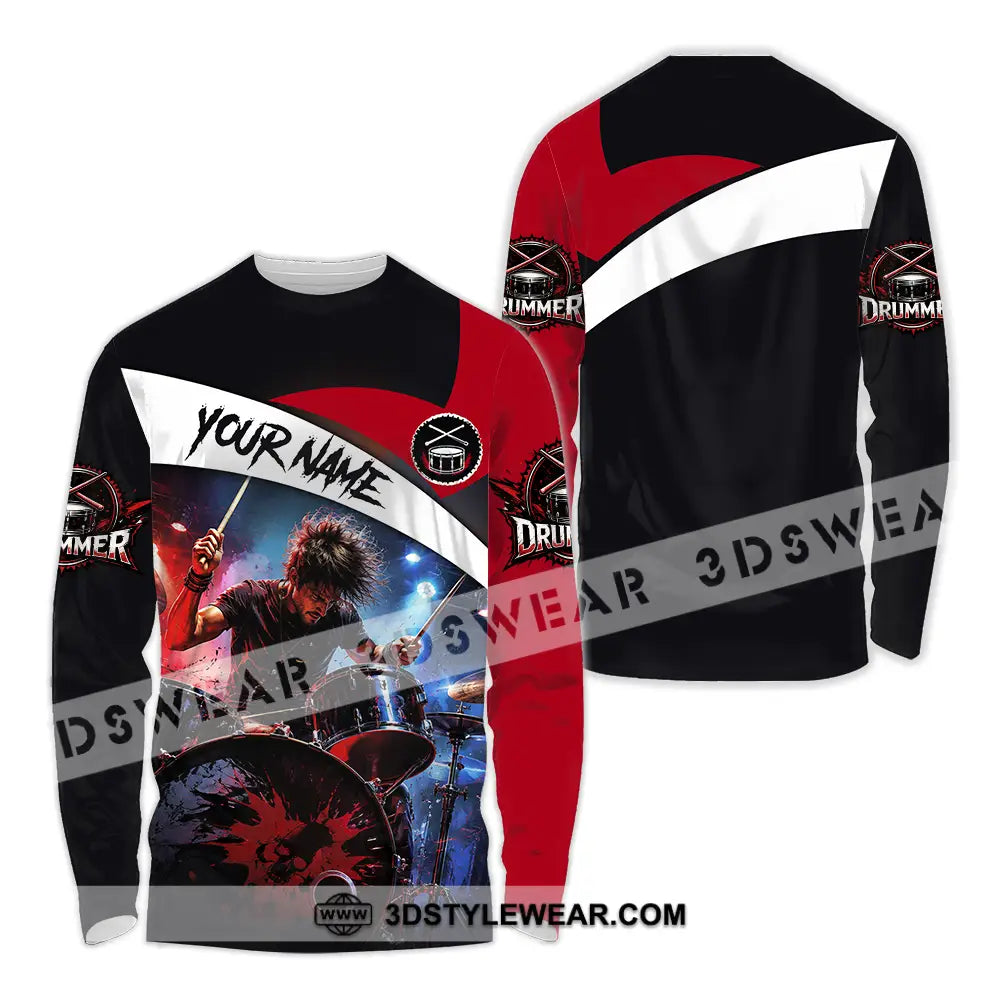 Unisex Shirt - Custom Drummer Shirt - Long Sleeve Shirt / S - T-shirt