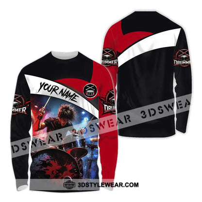 Unisex Shirt - Custom Drummer Shirt - Long Sleeve Shirt / S - T-shirt