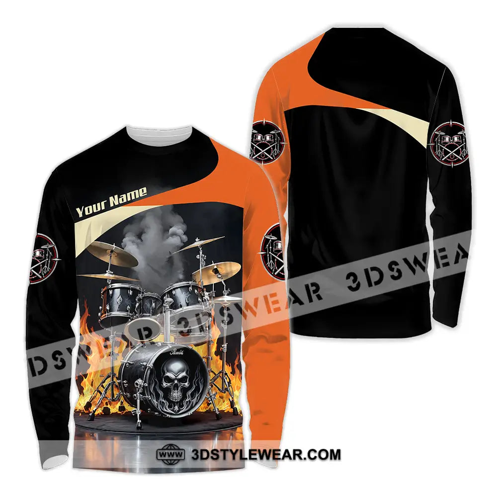 Unisex Shirt - Custom Drummer Shirt - Long Sleeve Shirt / S - T-shirt