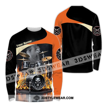 Unisex Shirt - Custom Drummer Shirt - Long Sleeve Shirt / S - T-shirt