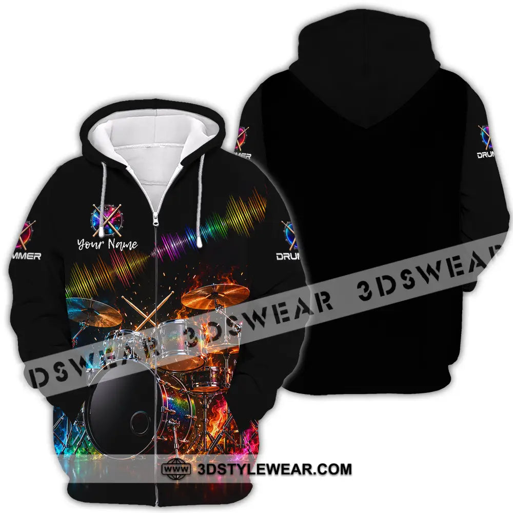 Unisex Shirt - Custom Drummer Shirt - Zipper Hoodie / S - T-shirt
