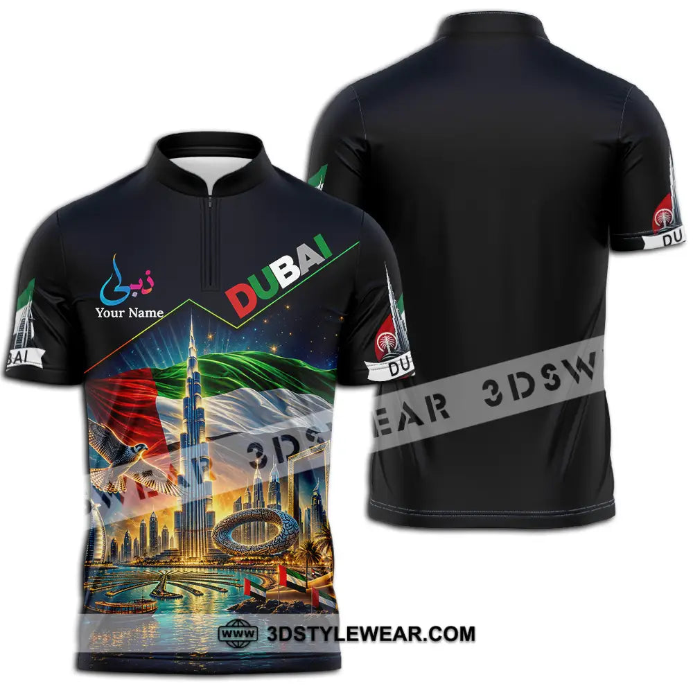 Unisex Shirt - Custom Dubai Shirt - Zipper Polo Shirt / S - T-shirt