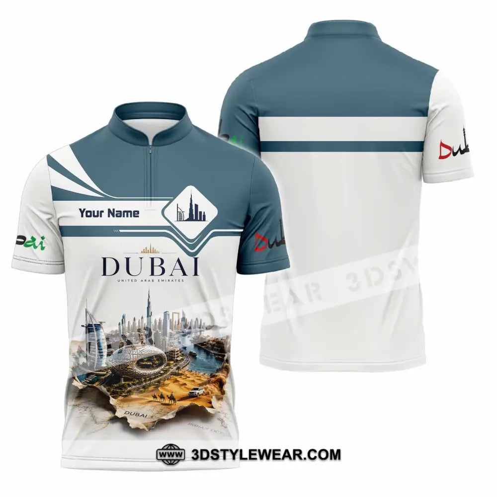 Unisex Shirt - Custom Dubai Shirt - Zipper Polo Shirt / S - T-shirt