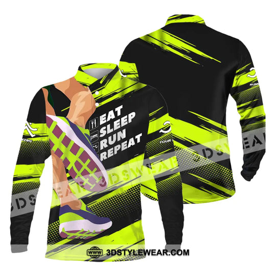 Unisex Shirt - Custom Eat Sleep Run Repeat 3D Shirt style option 4