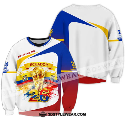 Unisex Shirt - Custom Ecuador World Cup 2026 3D Shirt - Long Sleeve / S - T-shirt