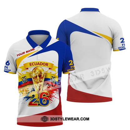Unisex Shirt - Custom Ecuador World Cup 2026 3D Shirt - Polo Shirt / S - T-shirt