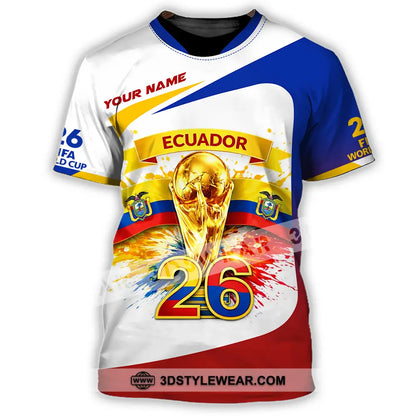 Unisex Shirt - Custom Ecuador World Cup 2026 3D Shirt - T-Shirt / S - T-shirt