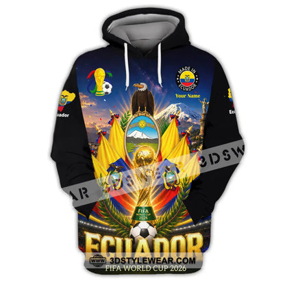 Unisex Shirt - Custom Ecuador World Cup 2026 Shirt - Hoodie / S - T-shirt