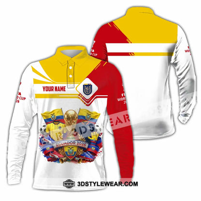 Unisex Shirt - Custom Ecuador World Cup 2026 Shirt - Long Sleeve Polo / S - T-shirt