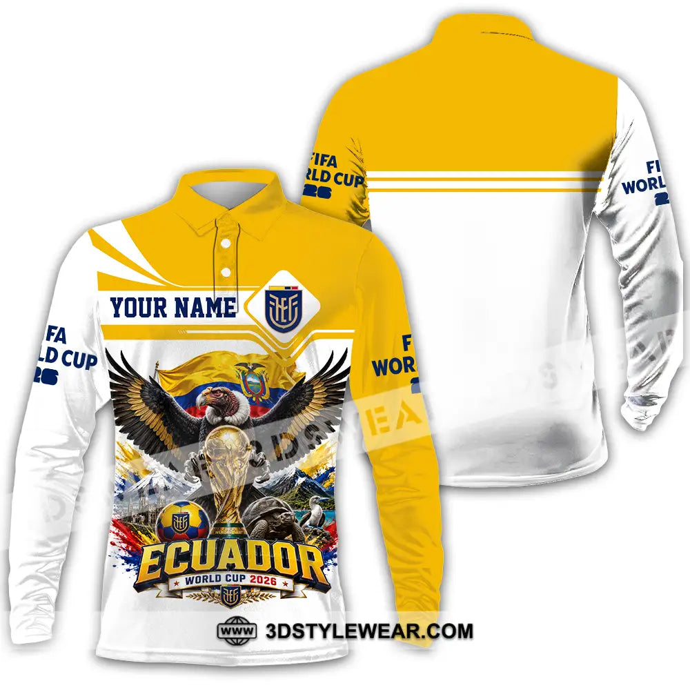 Unisex Shirt - Custom Ecuador World Cup 2026 Shirt - Long Sleeve Polo / S - T-shirt