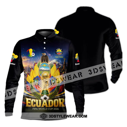 Unisex Shirt - Custom Ecuador World Cup 2026 Shirt - Long Sleeve Polo / S - T-shirt