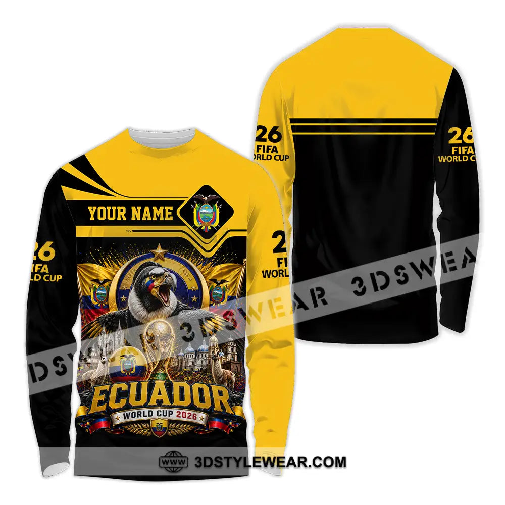 Unisex Shirt - Custom Ecuador World Cup 2026 Shirt - Long Sleeve Shirt / S - T-shirt