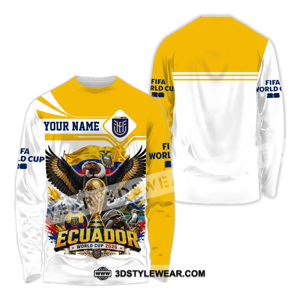 Unisex Shirt - Custom Ecuador World Cup 2026 Shirt - Long Sleeve Shirt / S - T-shirt
