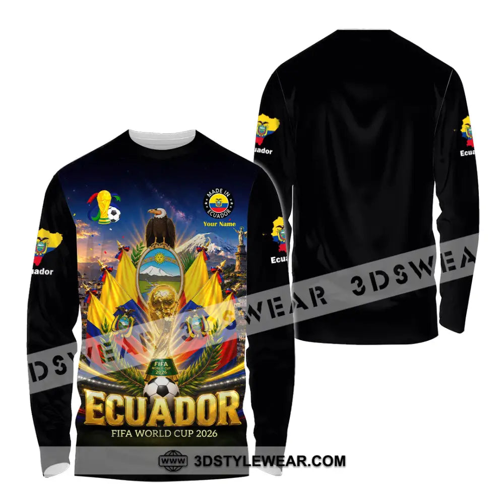 Unisex Shirt - Custom Ecuador World Cup 2026 Shirt - Long Sleeve Shirt / S - T-shirt