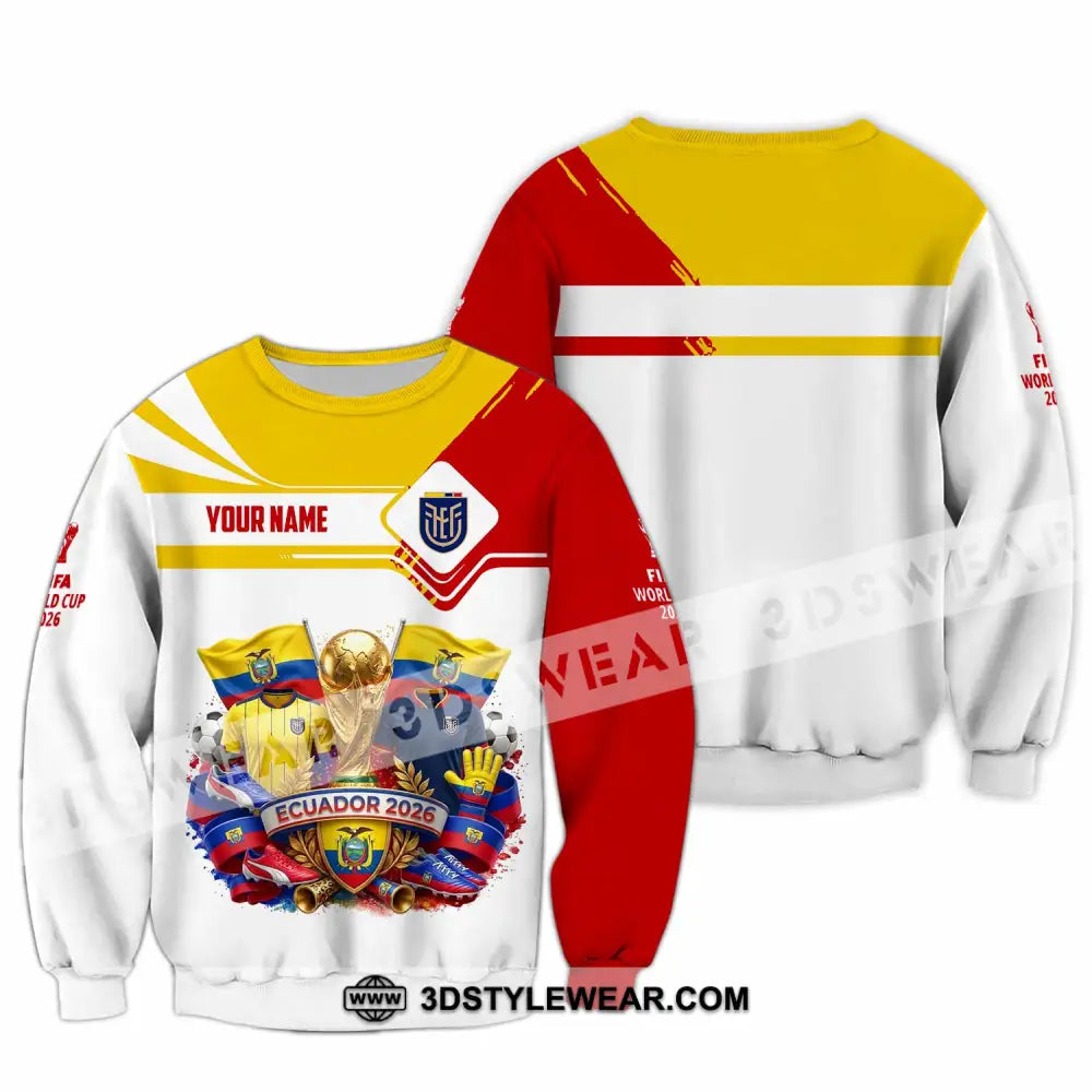 Unisex Shirt - Custom Ecuador World Cup 2026 Shirt - Long Sleeve / S - T-shirt